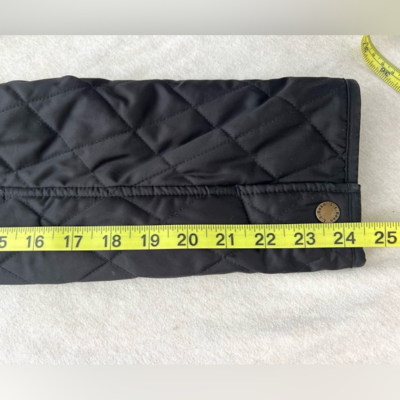 L.L. Bean Black Quilted Riding Jacket with Plaid Lining Fisherman Coastal - Picture 8 of 9